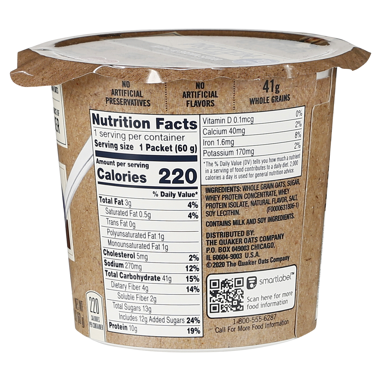 slide 3 of 3, Quaker Protein Instant Oatmeal Maple & Brown Sugar 2.11 Oz, 2.11 oz