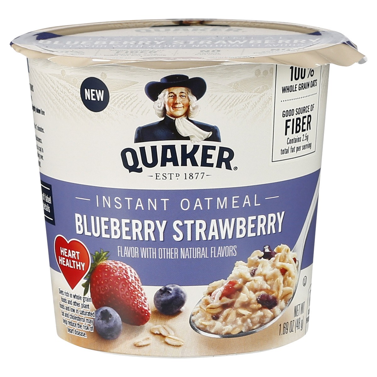slide 1 of 3, Quaker Blueberry Strawberry Instant Oatmeal 1.69 oz, 1.69 oz