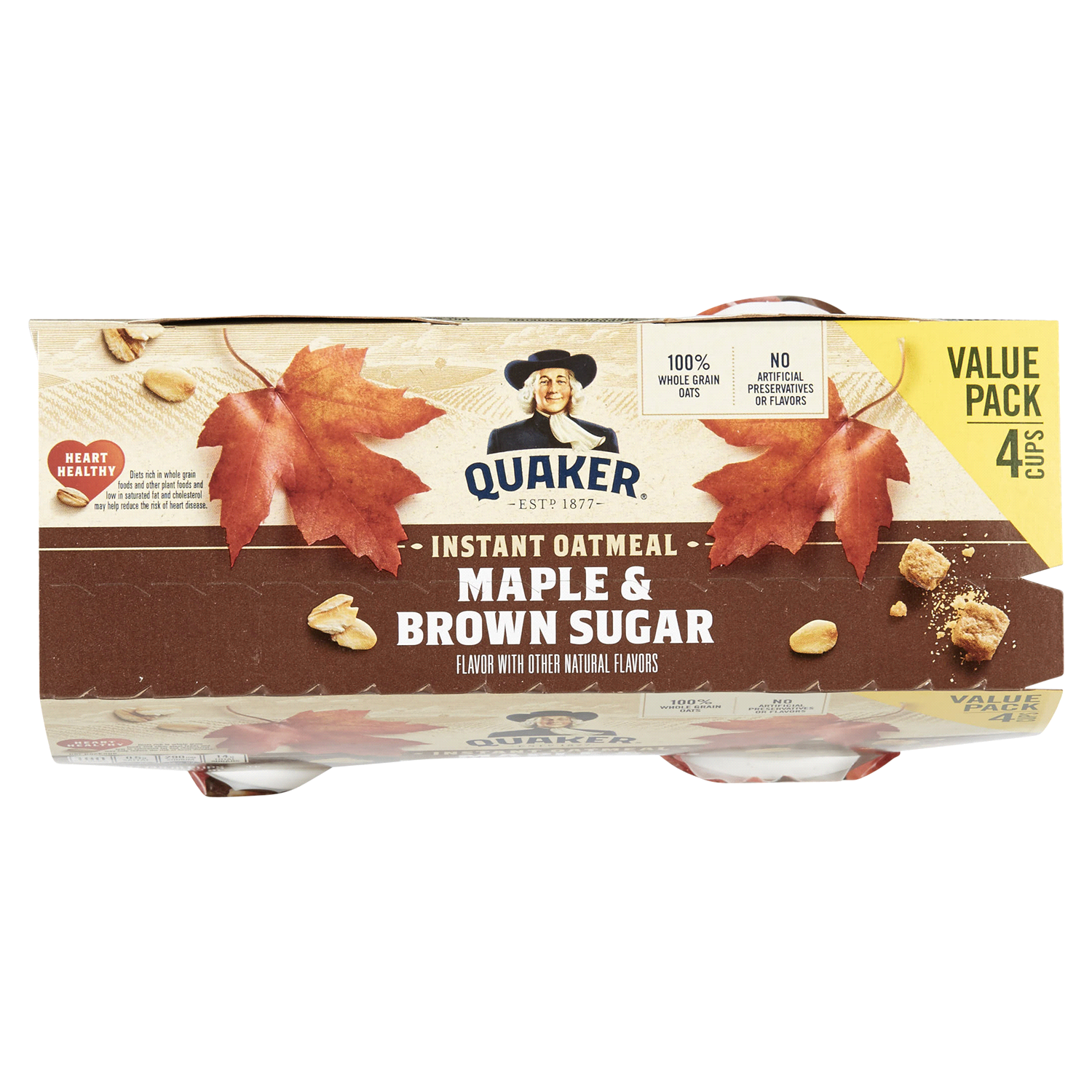 slide 5 of 5, Quaker Instant Oatmeal Maple & Brown Sugar 6.7 Oz 4 Count Cup, 4 ct