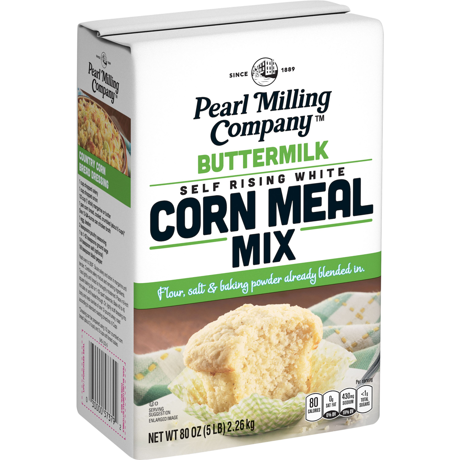 slide 2 of 2, Pearl Milling Company Corn Meal Mix Self Rising White Buttermilk 80 Oz, 80 oz