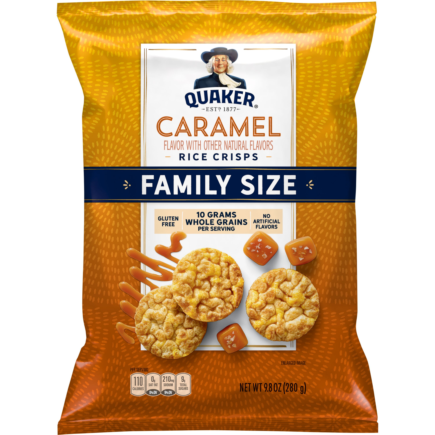 slide 1 of 2, Quaker Snacks Caramel, 9.86 oz, 6 ct, 9.8 oz
