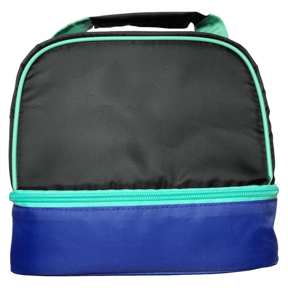 slide 1 of 1, Everyday Living Color Block Lunch Box - Jet Black/Royal Blue, 1 ct