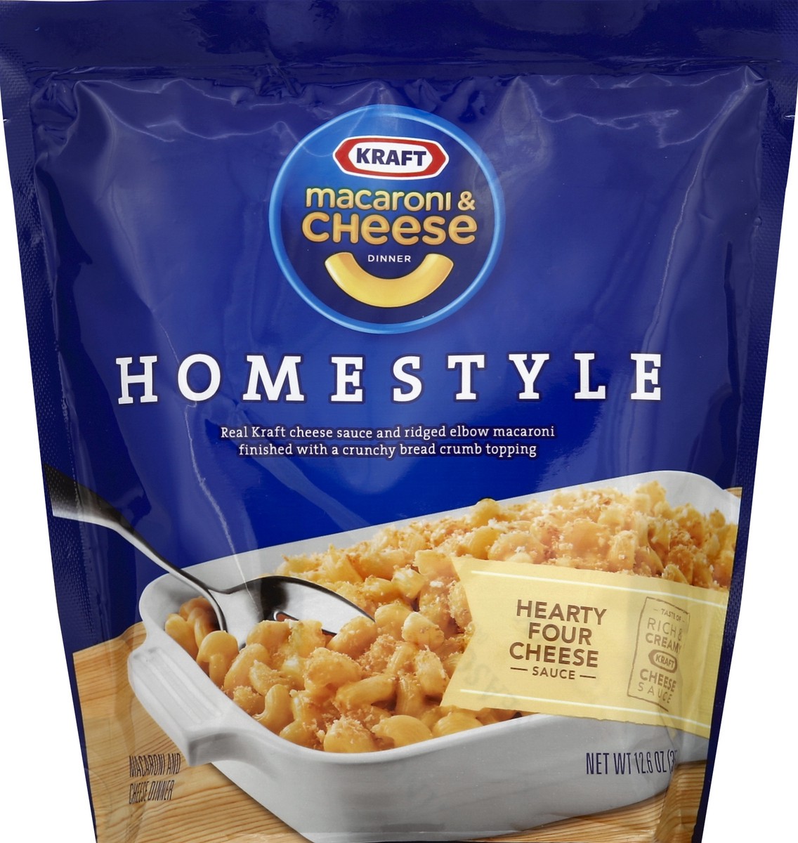 slide 2 of 2, Kraft Home Style Deluxe Hearty Four Cheese Macaroni & Cheese Dinner 12.6 oz Pouch, 12.6 oz