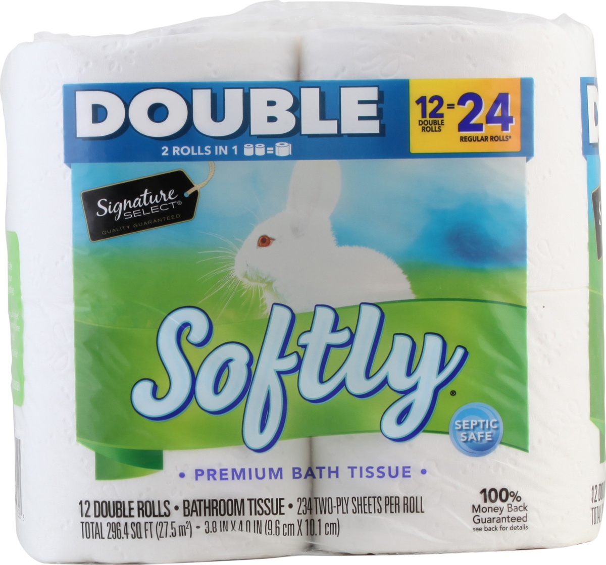 slide 7 of 9, Signature Home Bathroom Tissue Softly Soft & Strong Double Roll 2-Ply, 