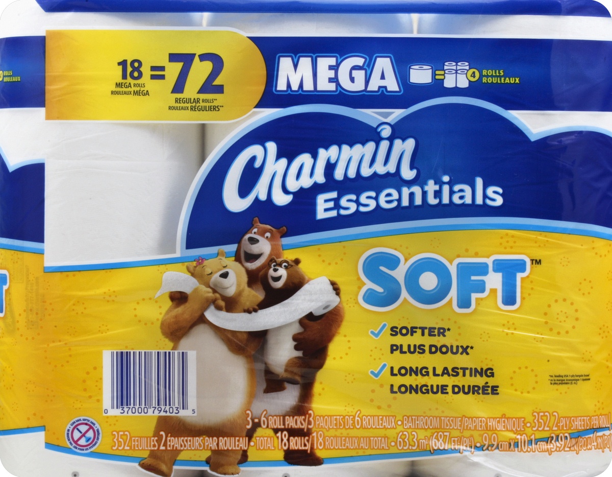 slide 2 of 7, Charmin Bathroom Tissue 18 ea, 18 ct