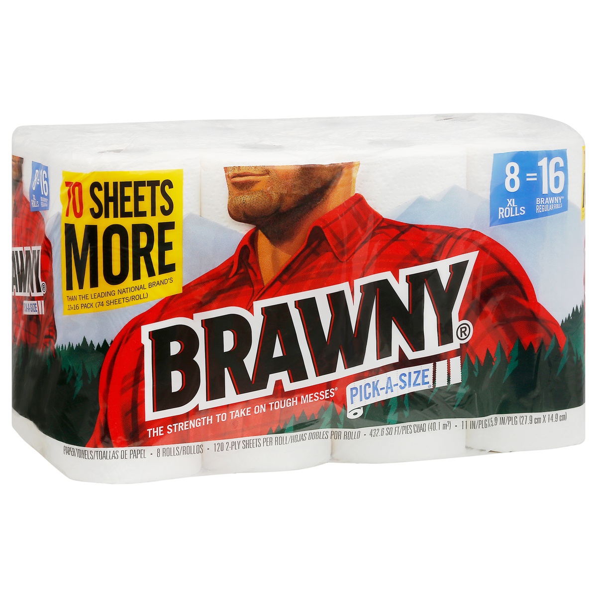 slide 2 of 9, Brawny Pick-a-size Paper Towels, 432.6 ct