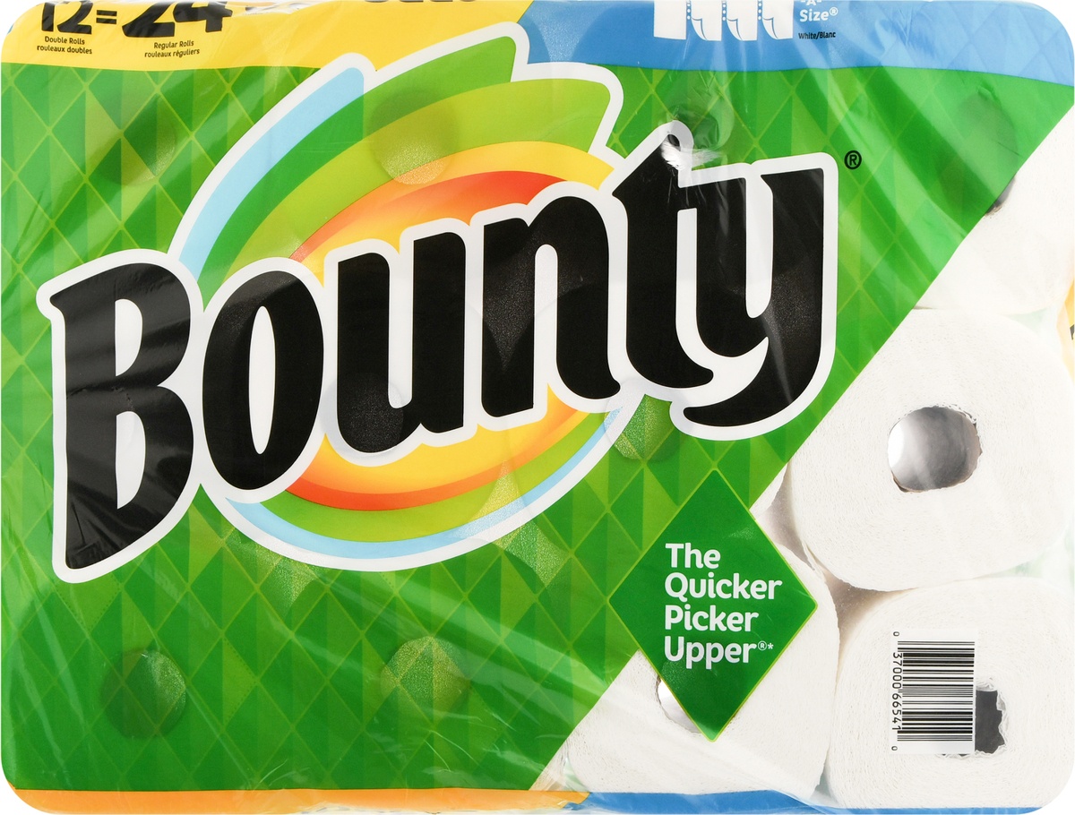 slide 9 of 9, Bounty Select-A-Size White Double Rolls 2-Ply Paper Towels 12 ea Pack, 12 ct