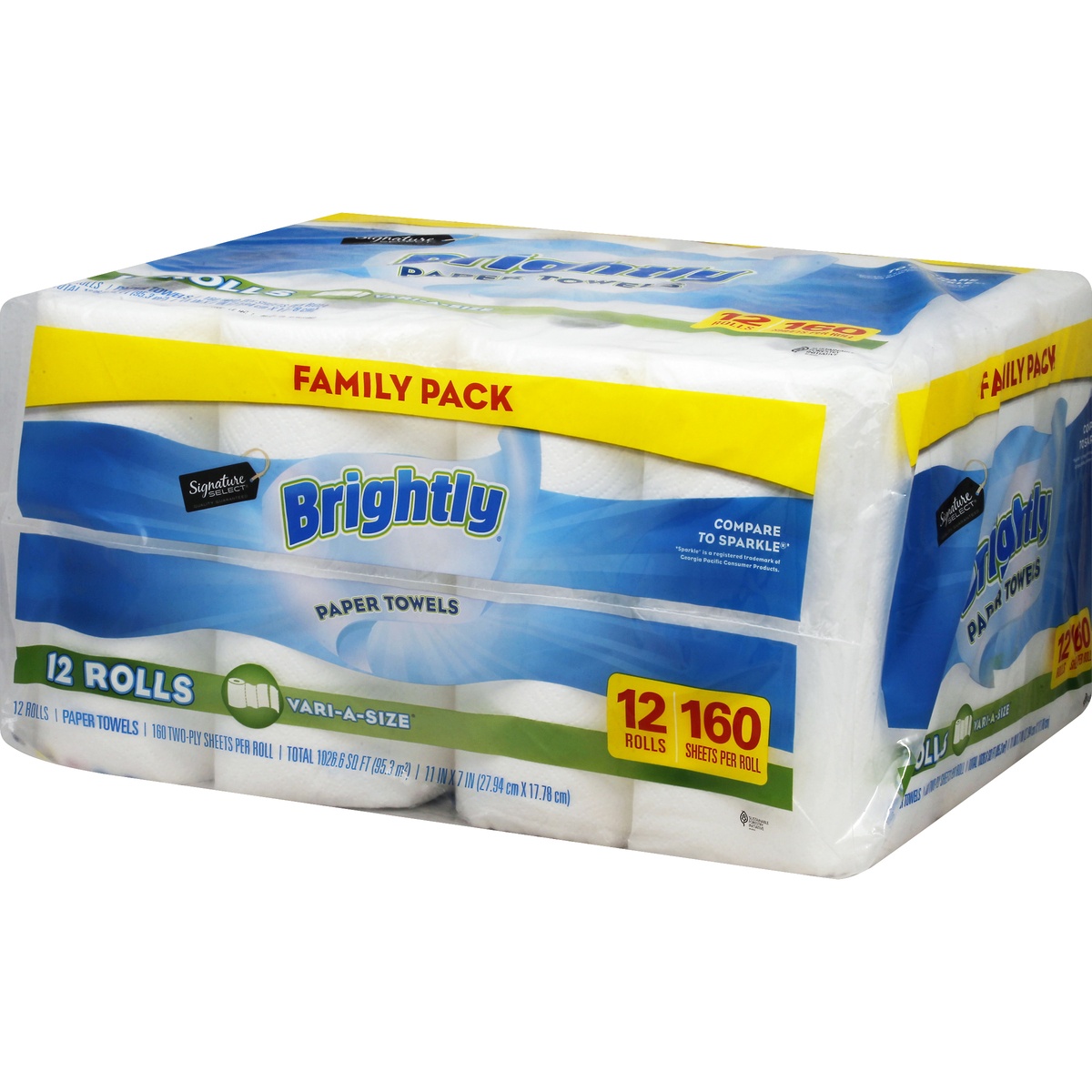 slide 3 of 9, S Sel Paper Towels Brightly Family Pack, 