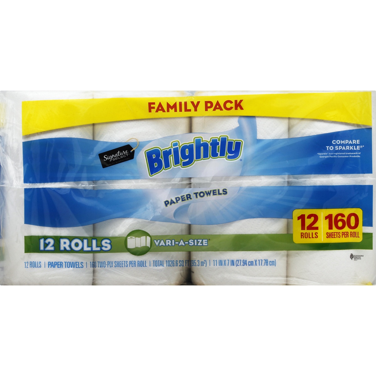 slide 4 of 9, S Sel Paper Towels Brightly Family Pack, 