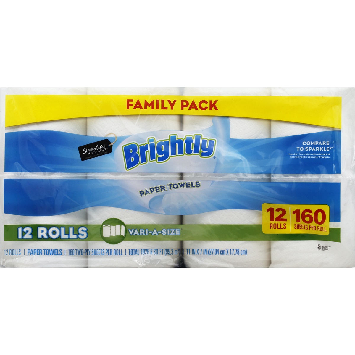 slide 6 of 9, S Sel Paper Towels Brightly Family Pack, 