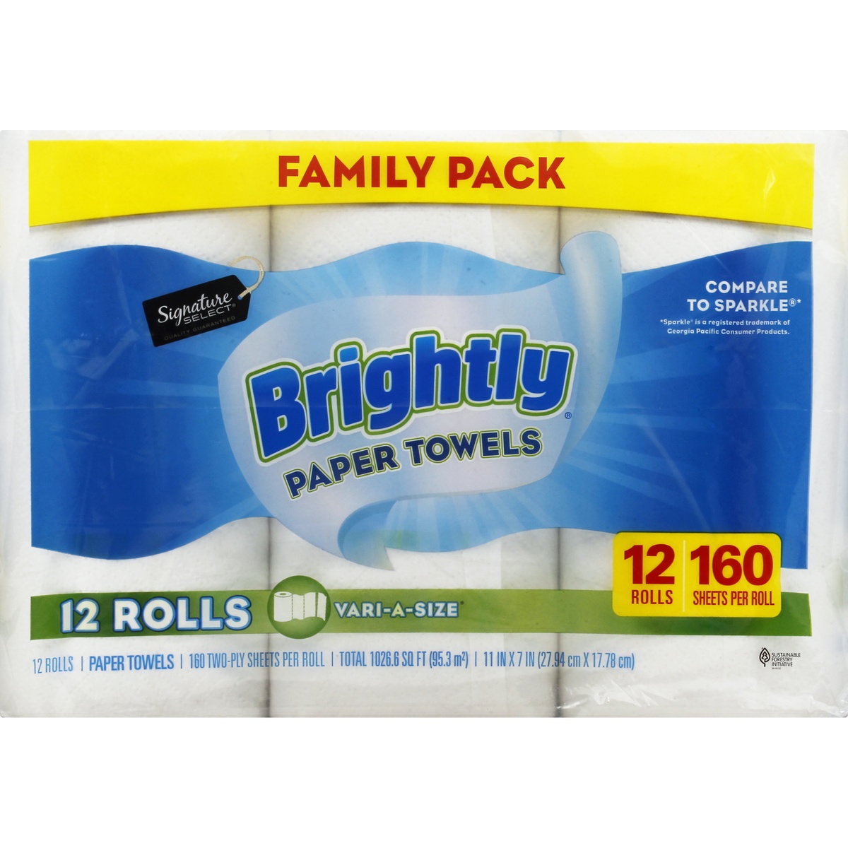 slide 8 of 9, S Sel Paper Towels Brightly Family Pack, 