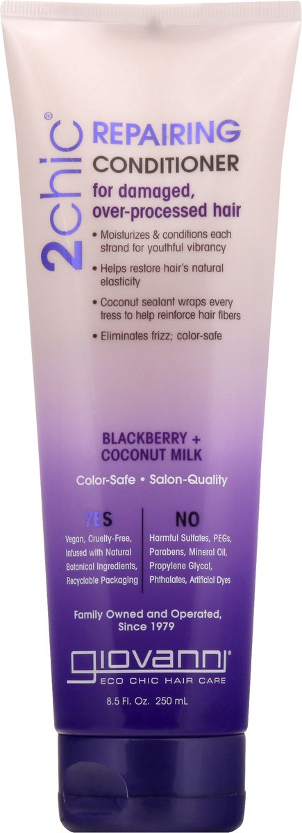 slide 8 of 9, Giovanni 2chic Repairing Conditioner With Blackberry & Coconut Milk, 8.5 oz