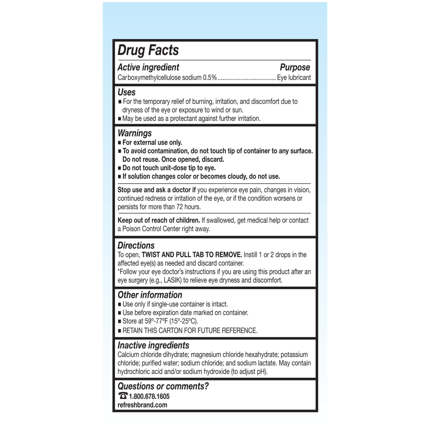 slide 2 of 8, Refresh Plus Lubricant Eye Drops, 70 ct