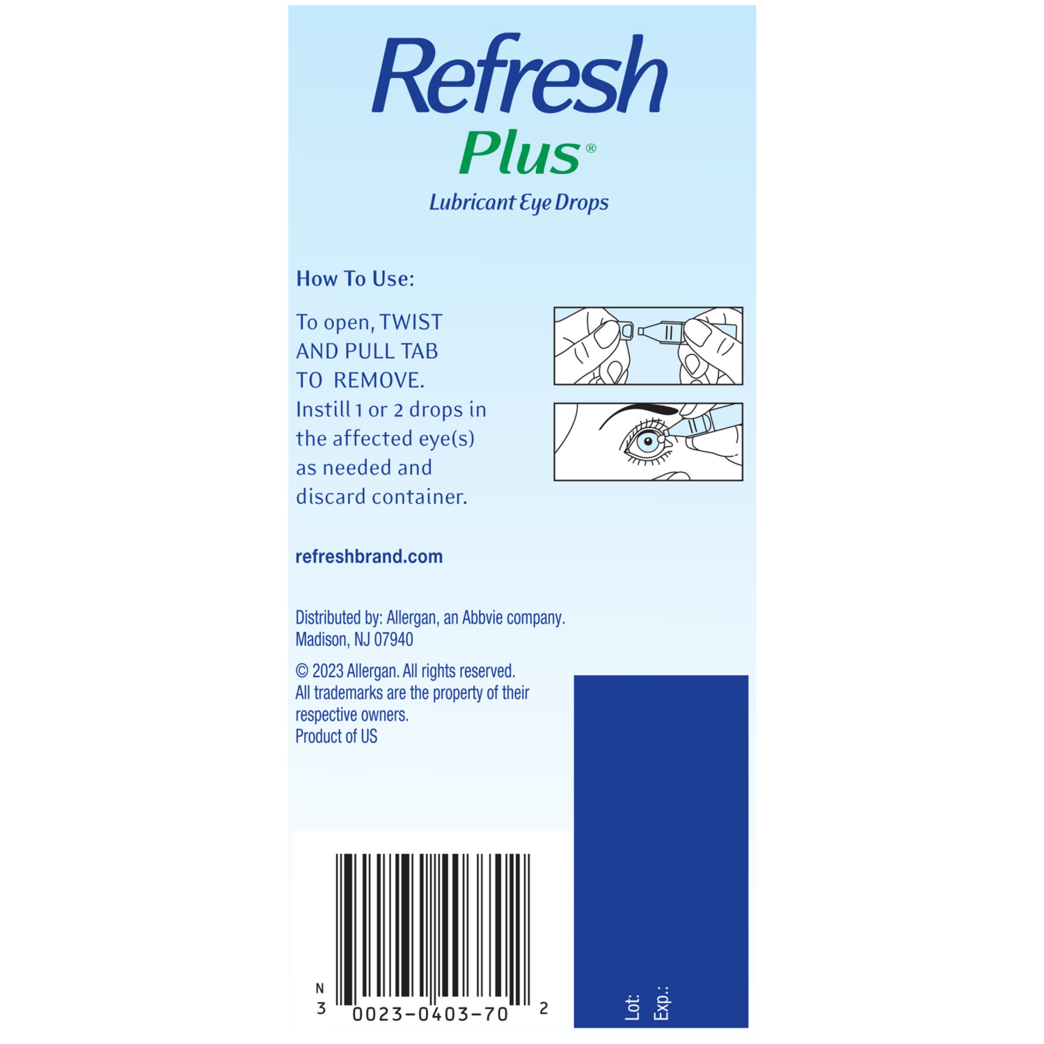 slide 5 of 8, Refresh Plus Lubricant Eye Drops, 70 ct