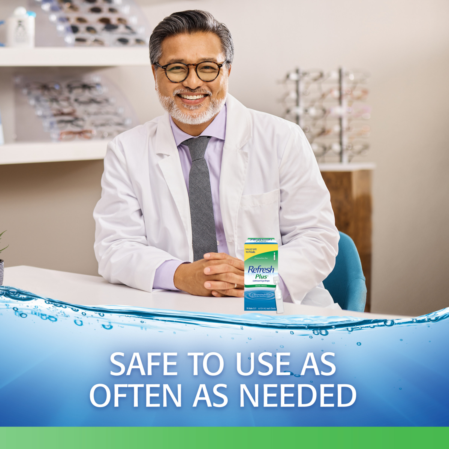 slide 6 of 8, Refresh Plus Lubricant Eye Drops, 70 ct