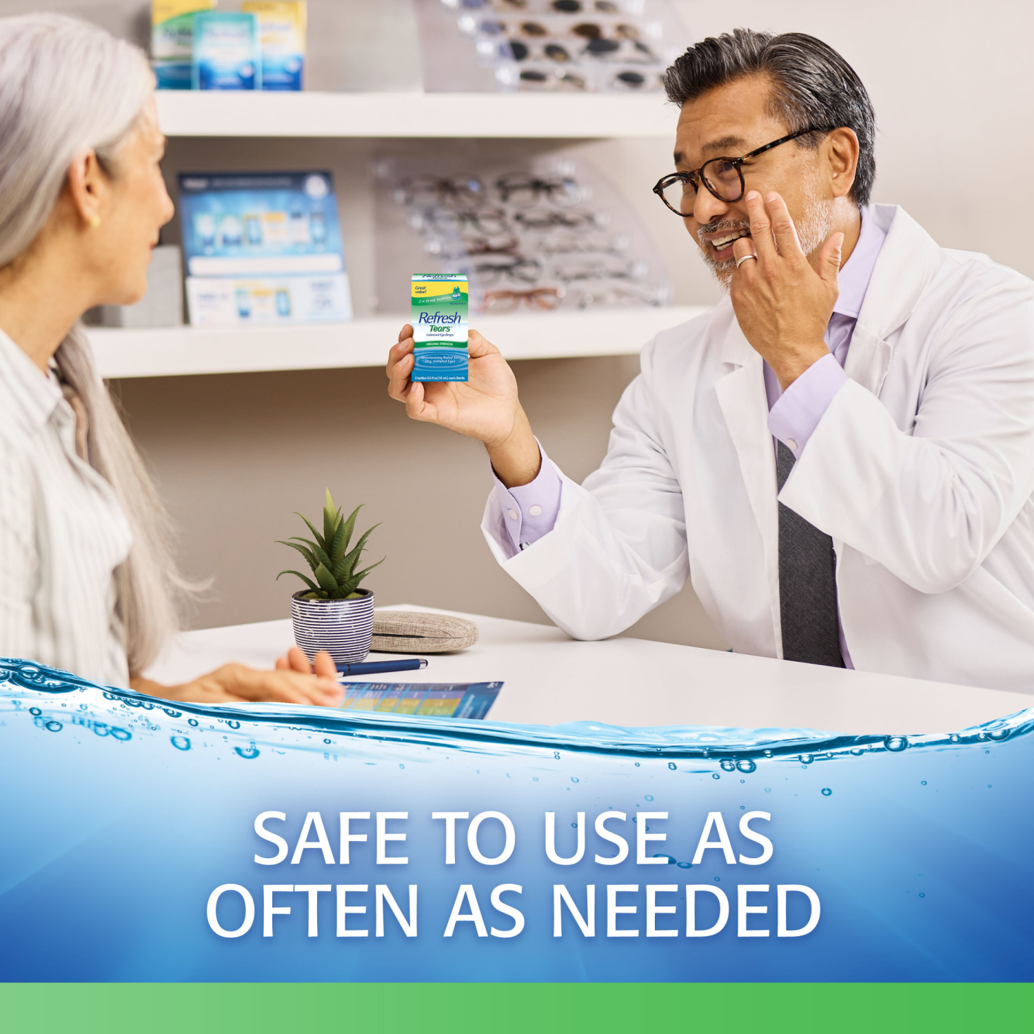 slide 6 of 8, Refresh Tears Lubricant Eye Drops Preserved Tears, 2 Count, 2x0.5 fl oz (30 mL), 2 ct