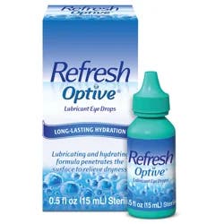 Refresh Optive Lubricant Eye Drops Preserved Tears, 0.5 fl oz (15 mL)
