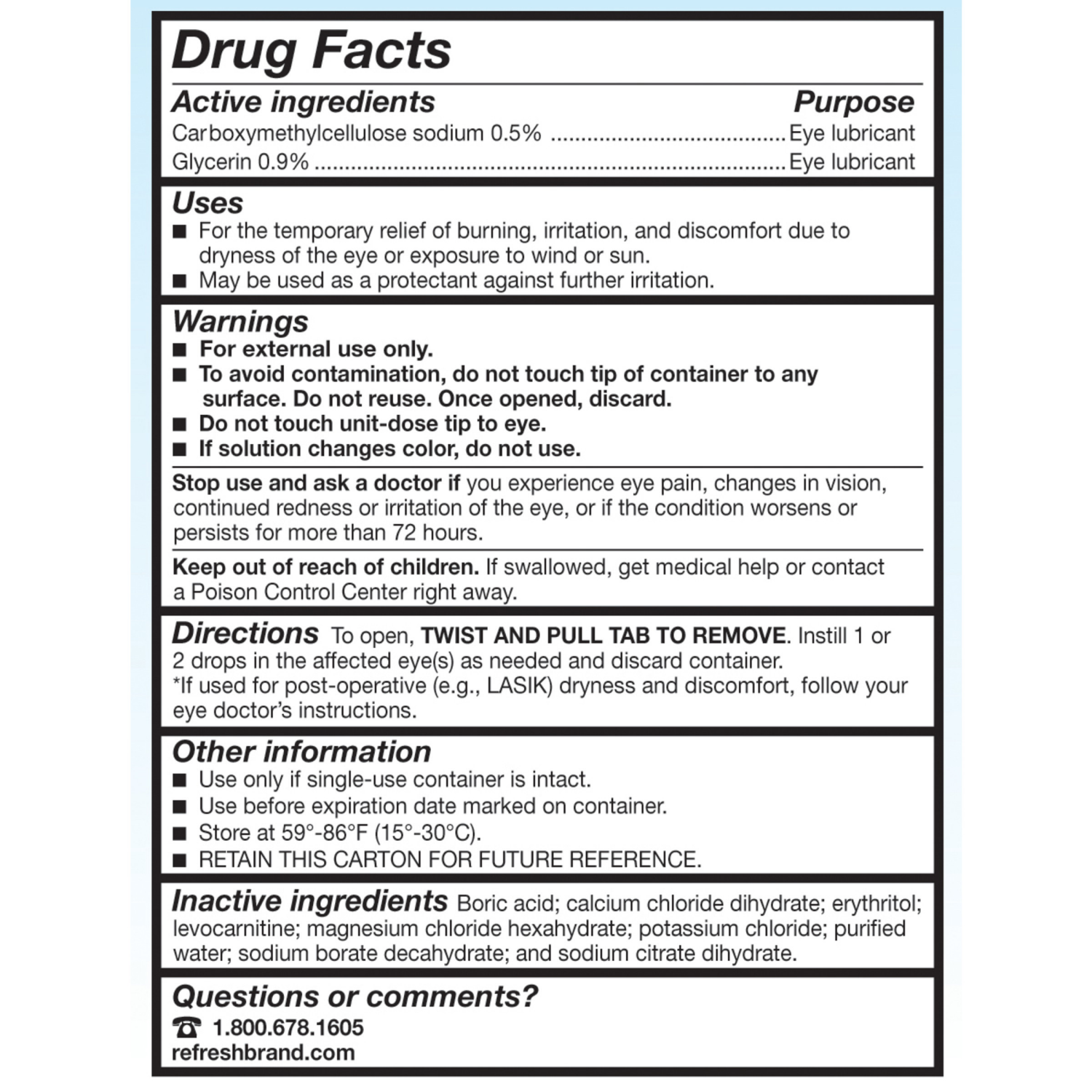 slide 2 of 8, Refresh Optive Lubricant Eye Drops Non-Preserved Tears, 30 Single-Use Containers, 0.01 fl oz (0.4 mL), 30 ct