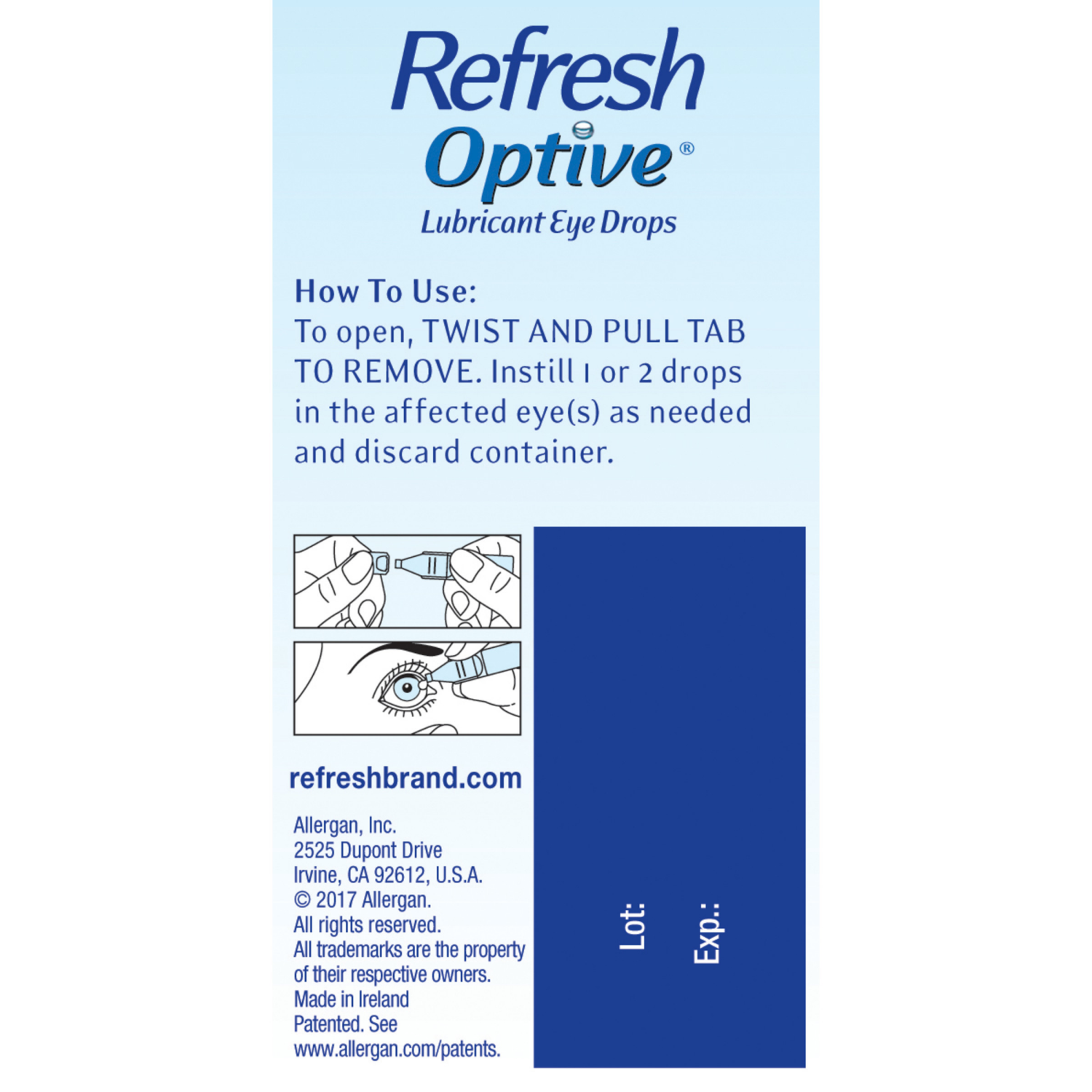 slide 4 of 8, Refresh Optive Lubricant Eye Drops Non-Preserved Tears, 30 Single-Use Containers, 0.01 fl oz (0.4 mL), 30 ct