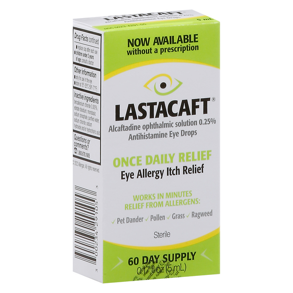 Lastacaft Eye Drops, Eye Allergy Itch Relief, Once Daily Relief 0.17 fl