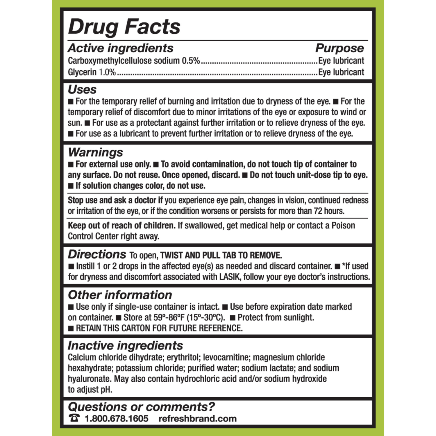 slide 2 of 8, Refresh Relieva PF Lubricant Eye Drops 30 - 0.01 fl oz Vials, 30 ct