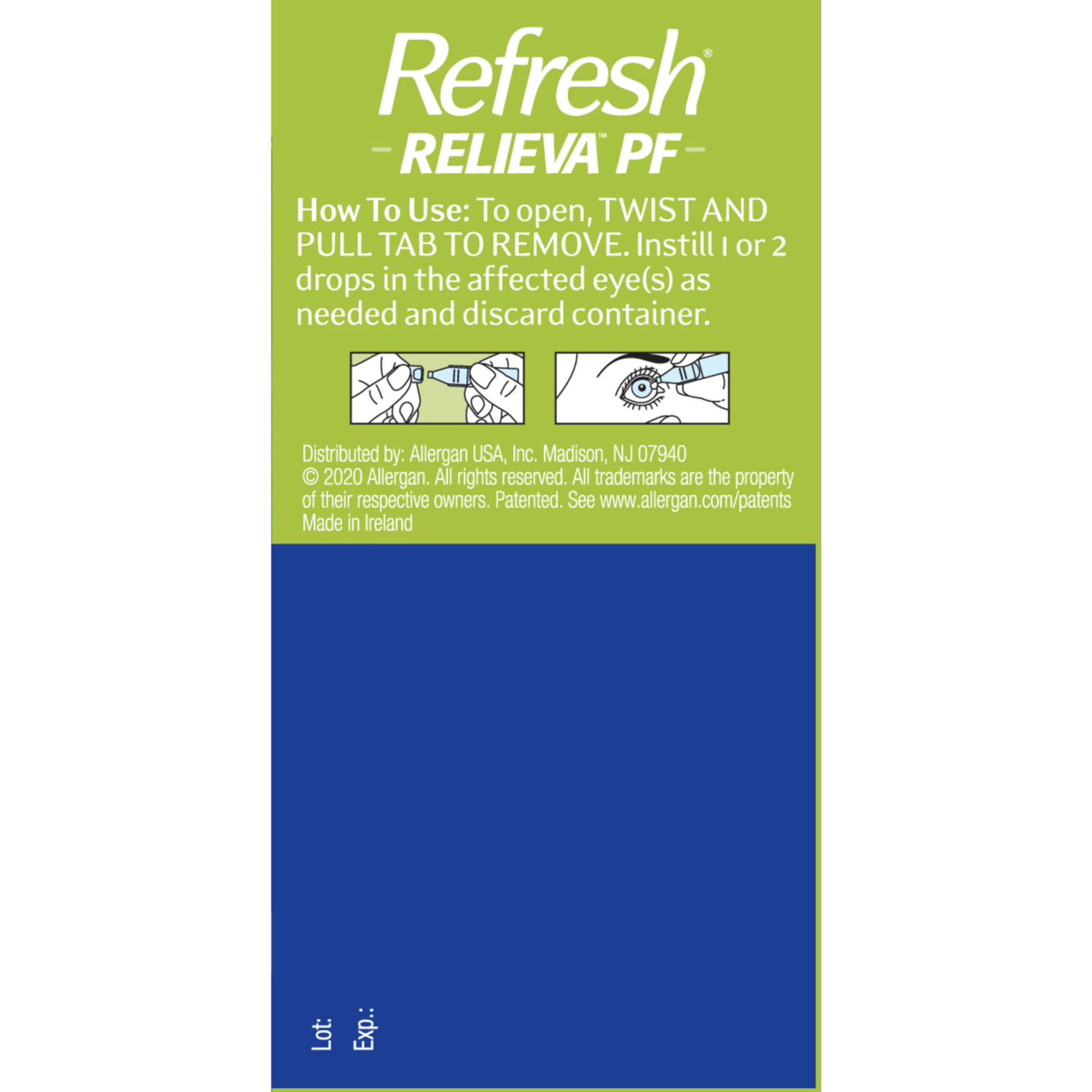 slide 4 of 8, Refresh Relieva PF Lubricant Eye Drops 30 - 0.01 fl oz Vials, 30 ct