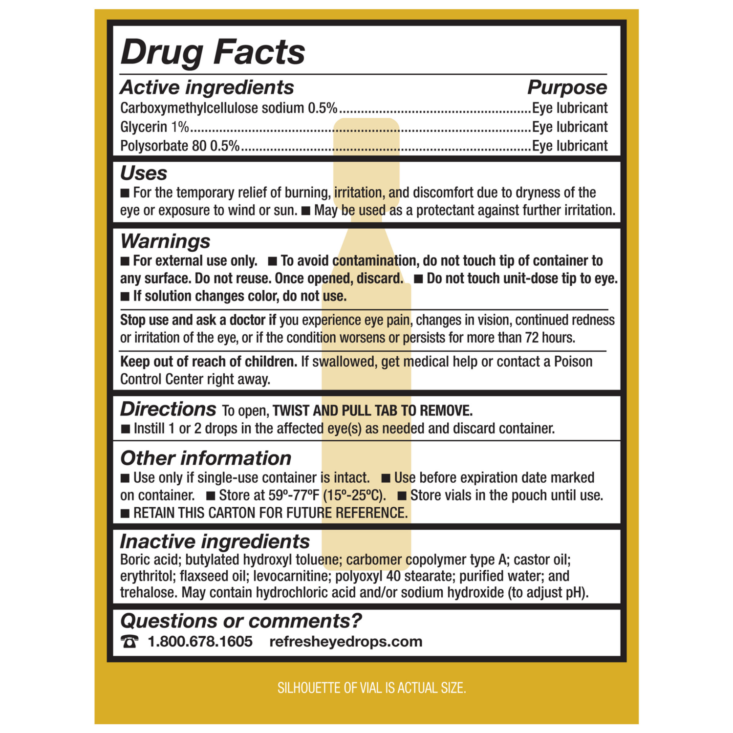 slide 2 of 8, Refresh Optive Mega-3 Lubricant Eye Drops 30 - 0.01 fl oz Containers, 0.01 fl oz, 30 ct