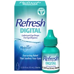 Refresh Digital Lubricant Eye Drops For Dry Eyes, 0.34 Fl Oz Sterile