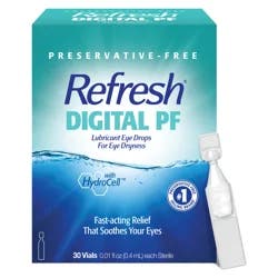 Refresh Digital PF Preservative-Free Non-Preserved Tears, 30 Single-Use Containers, 0.01 fl oz (0.4 mL)