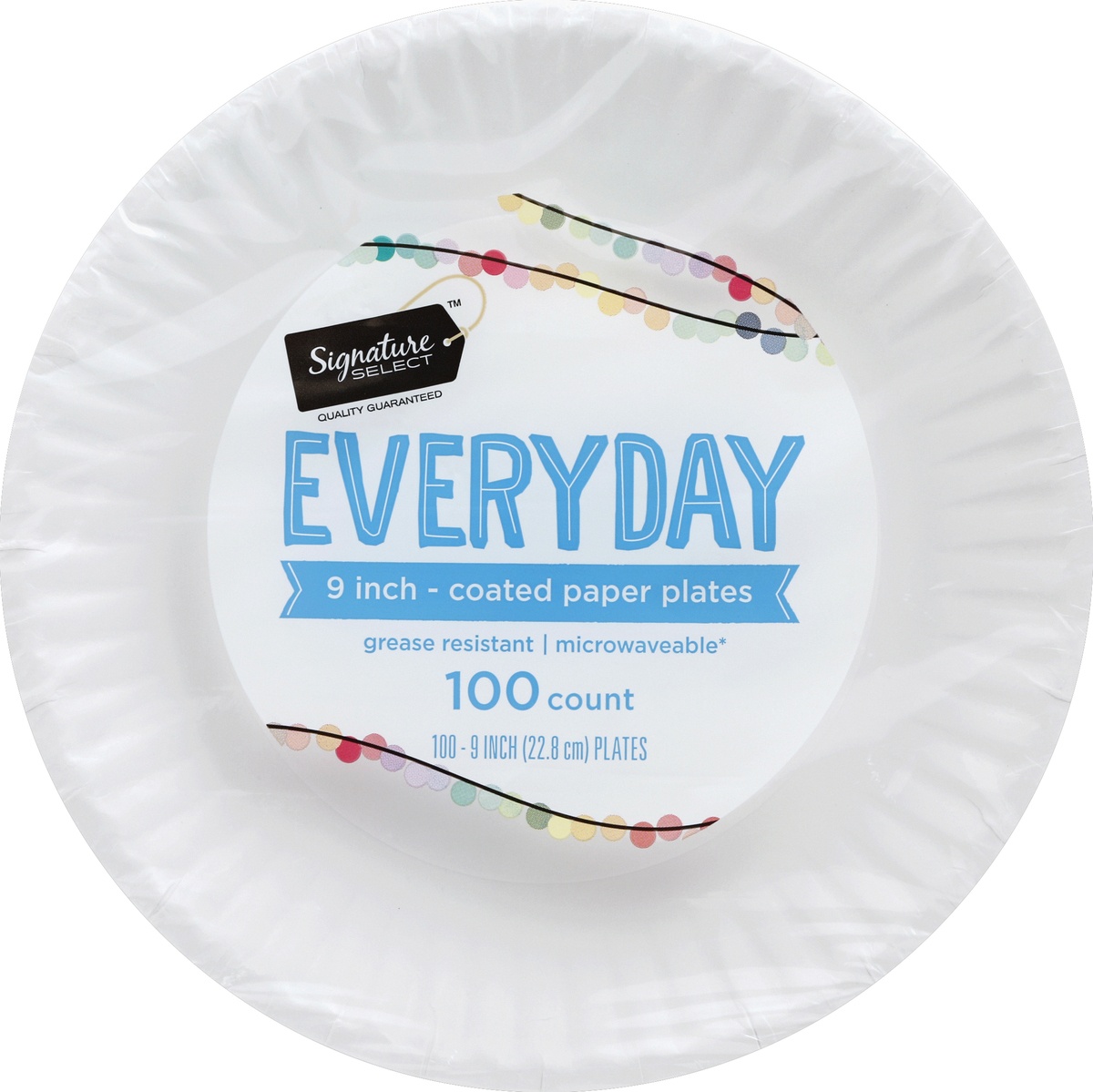 slide 3 of 3, Signature Select Paper Plates 100 ea, 100 ct