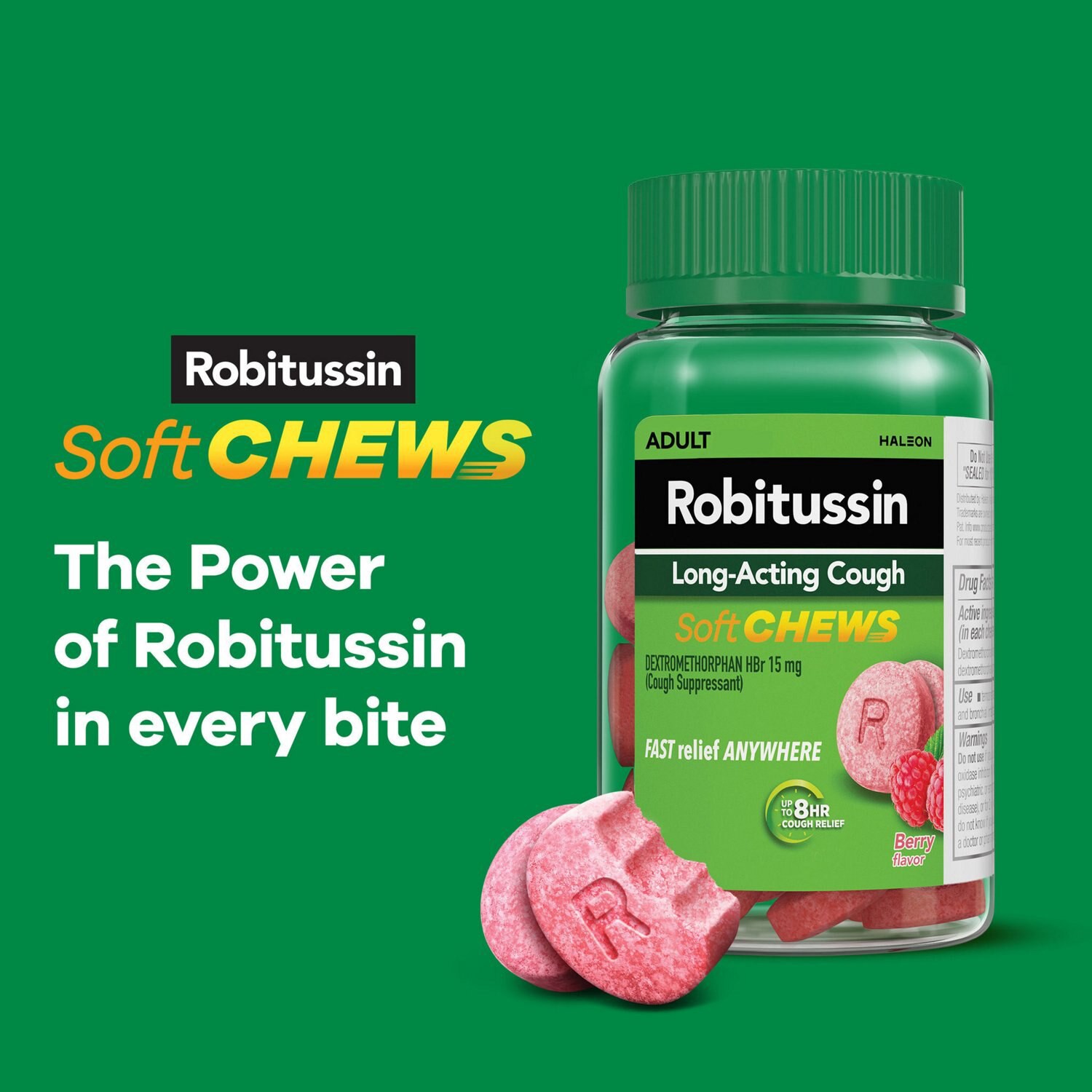 slide 12 of 15, Robitussin Cough Relief Soft Chews, 20 Ct, 20 ct