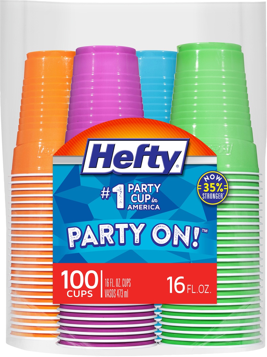 slide 5 of 8, Hefty 16 Fluid Ounce Cups 100 ea, 