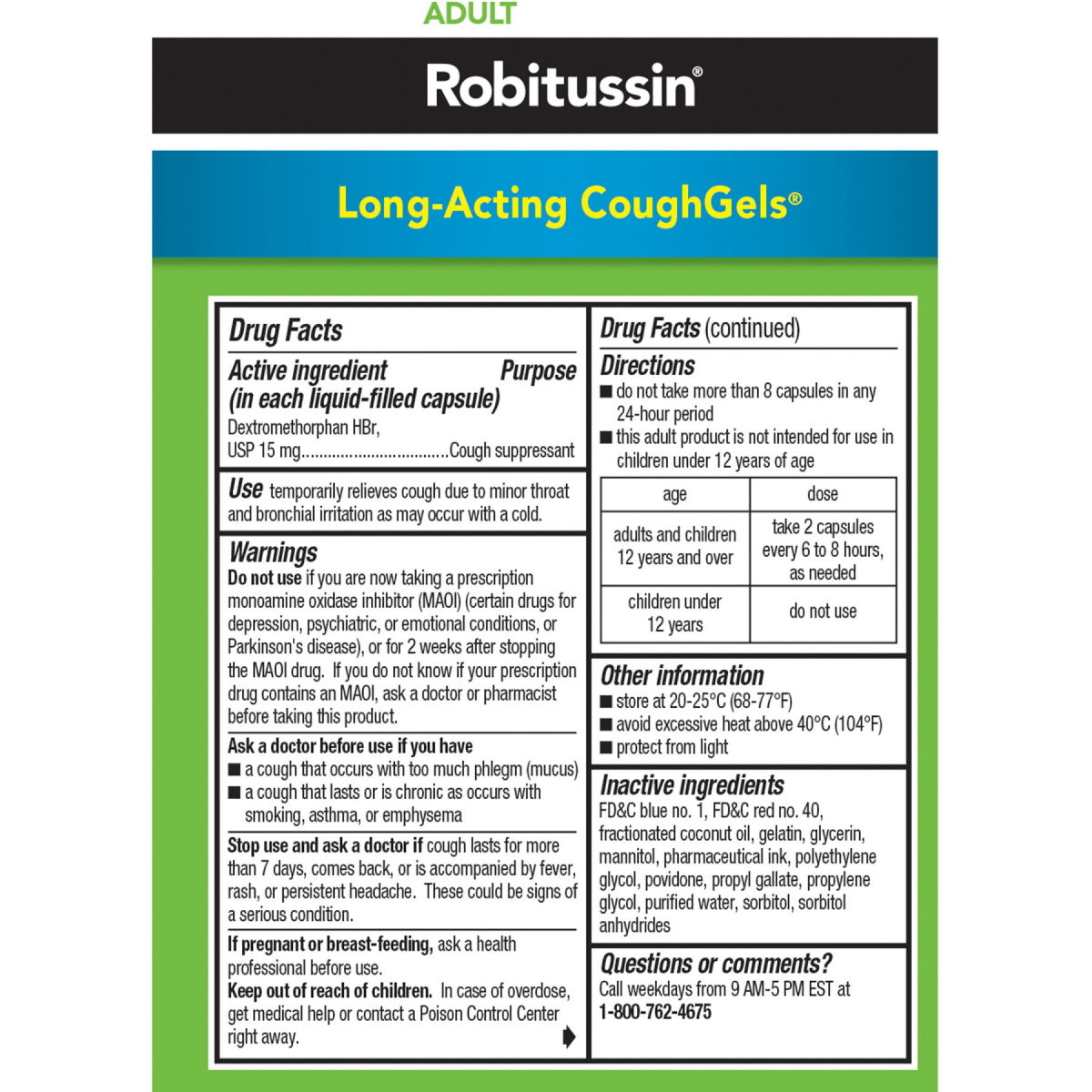 slide 5 of 5, Robitussin Adult Long-Acting CoughGels - 20 Ct, 20 ct