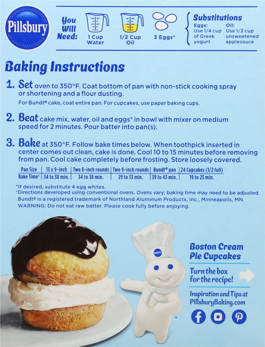 slide 8 of 13, Pillsbury Moist Supreme Yellow Cake Mix, 15.25 oz Box, 15.25 oz
