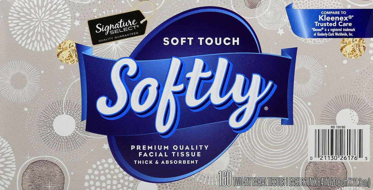 slide 7 of 11, Signature Select Softly 2-Ply Facial Tissues 160 ea, 160 ct