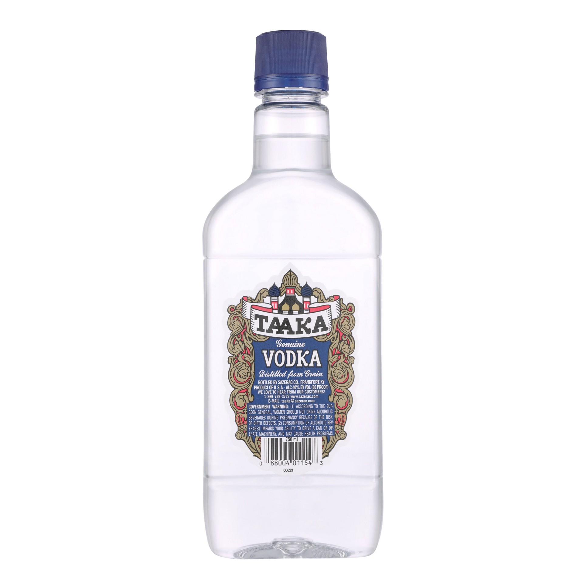 slide 2 of 2, Taaka Vodka, Plastic Bottle Traveler 750m 80 Proof, 750 ml