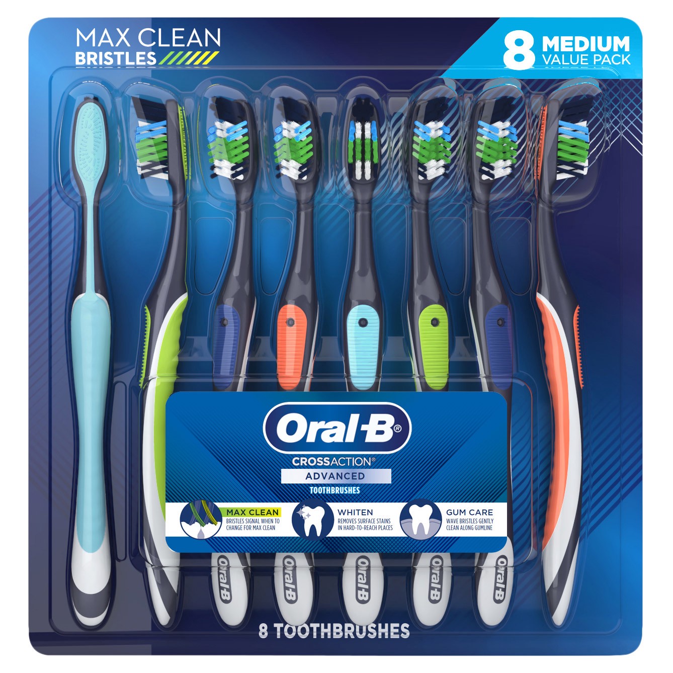 slide 3 of 4, Oral-B Cross Action Toothbrush, Soft or Medium, 