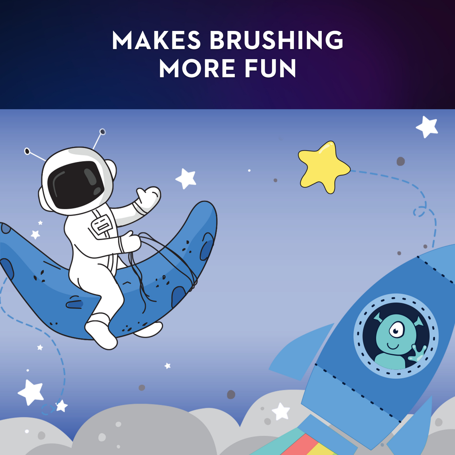 slide 2 of 5, Oral-B Kids Soft Toothbrush with Space Designs, (4 Pack) for Ages 2+, 4 ct