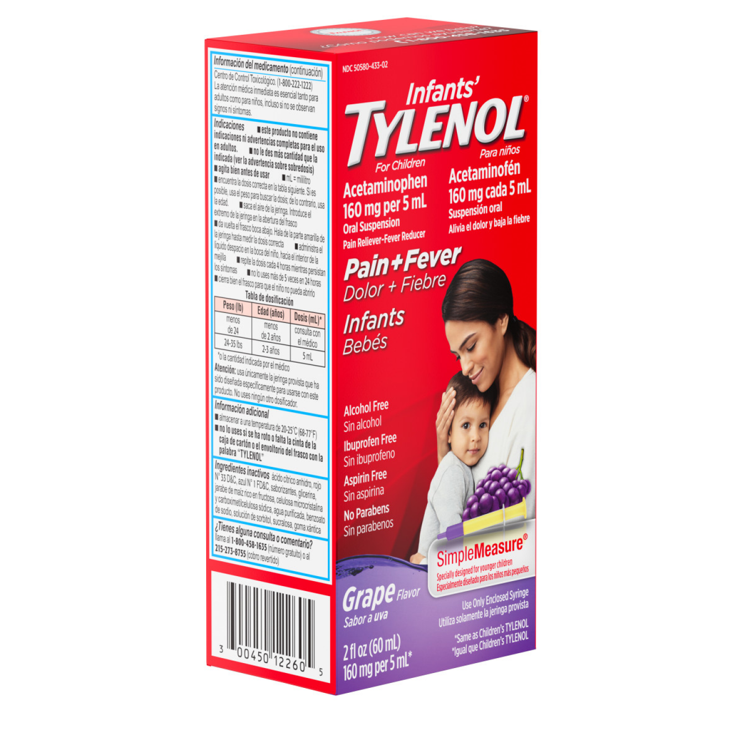 slide 3 of 5, Infants' Tylenol Acetaminophen Liquid Medicine, Grape, 2 fl. oz, 2 fl oz