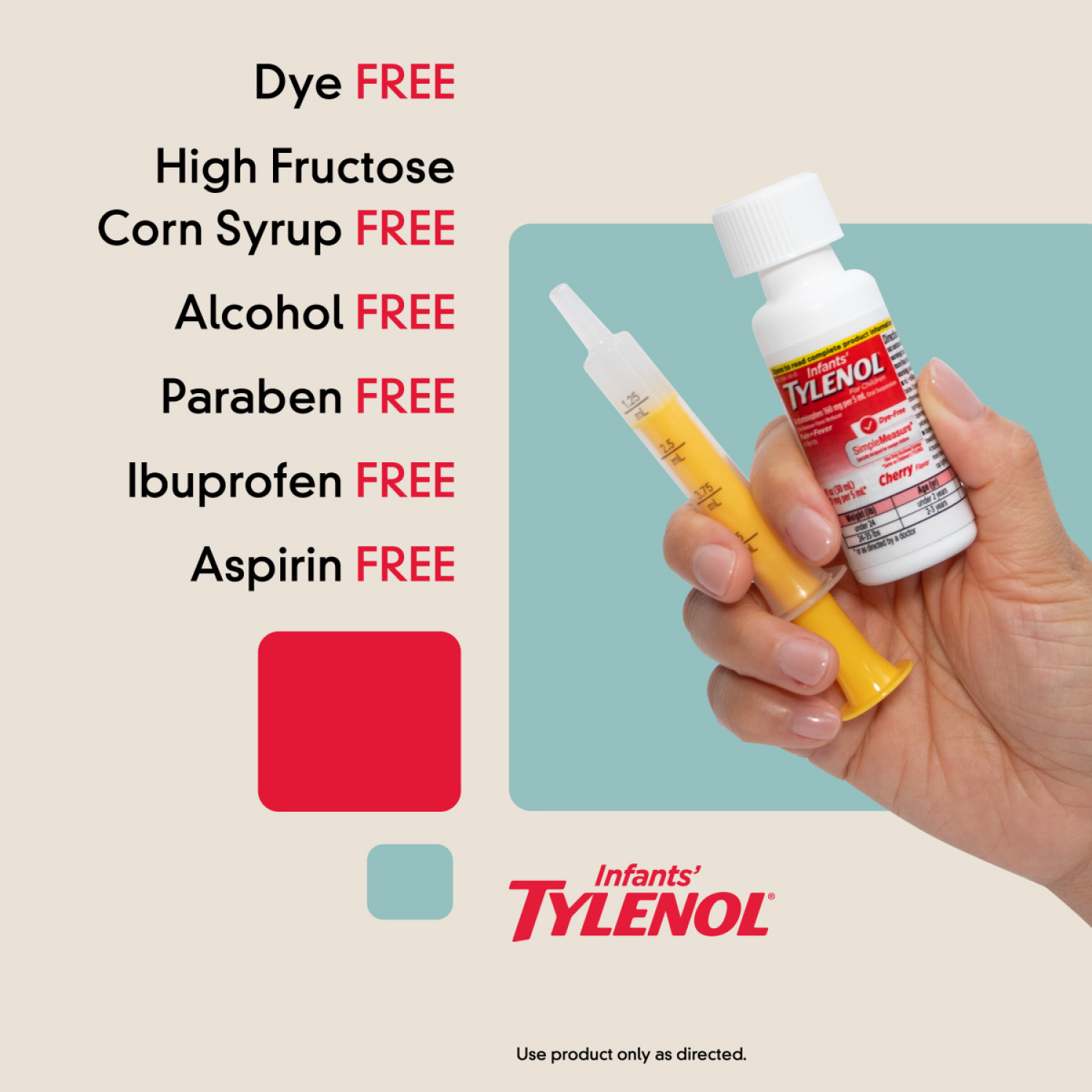 slide 4 of 5, Tylenol Pediatric Internal Analgesics, Liquid, Cherry, 2 fl oz