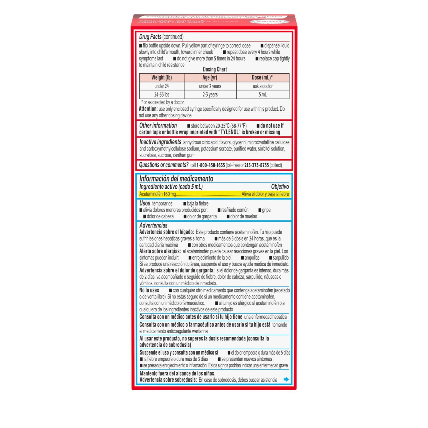 slide 6 of 6, Tylenol Infant's Dye Free Liquid Cherry Pain and Fever Syrup, 2 fl oz