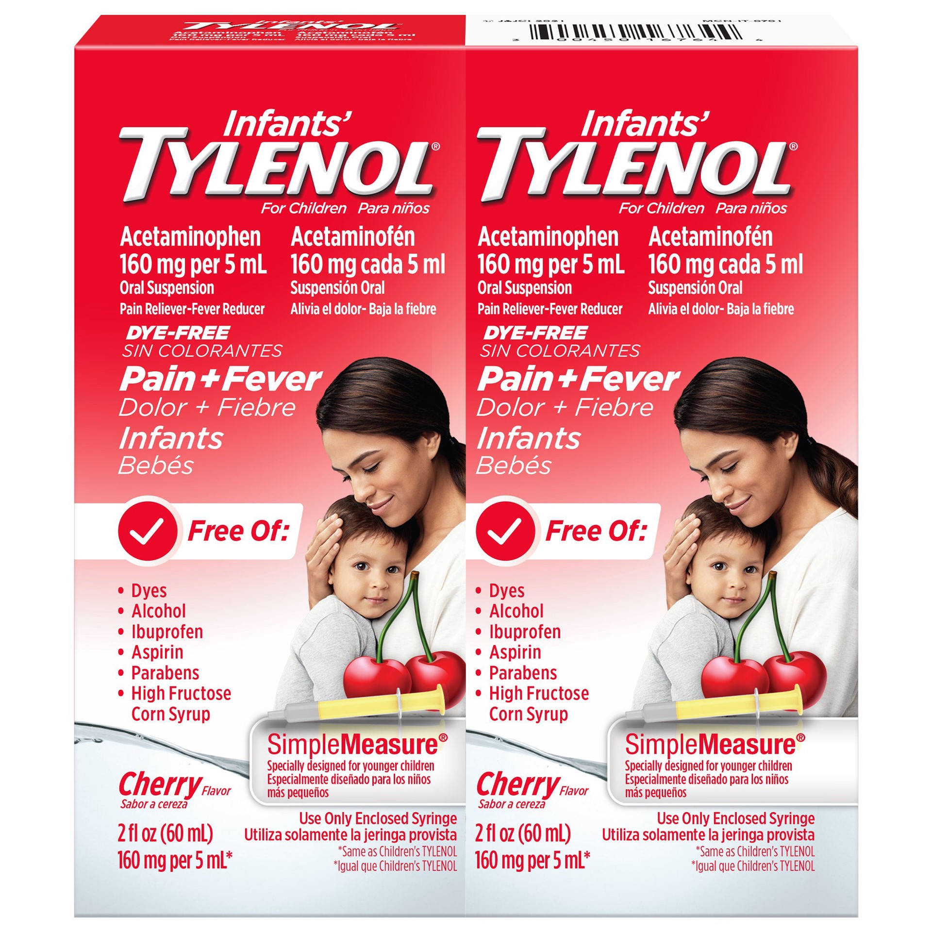 slide 1 of 1, Infants' Tylenol Pain & Fever Cherry Flavor, 4 fl oz, 