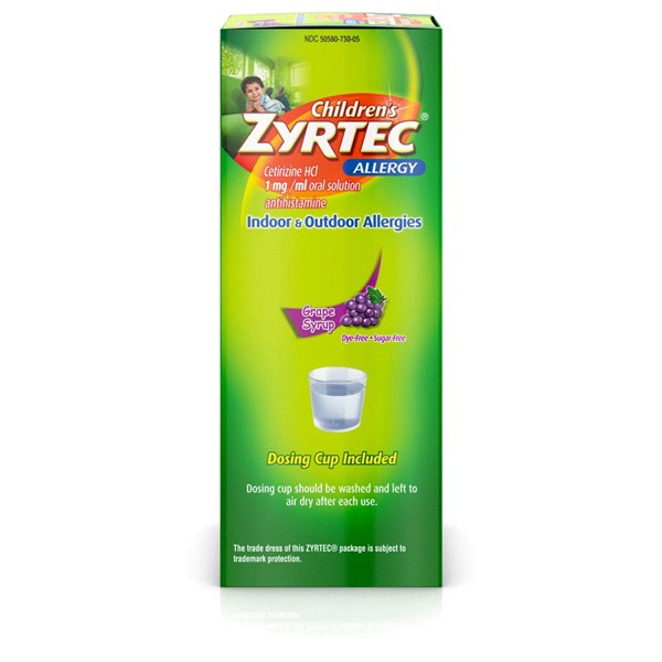 slide 10 of 21, Zyrtec Children's Children's ZYRTEC Allergy Syrup, Dye-Free, Sugar-Free Grape, 4 Fl. Oz, 4 fl oz