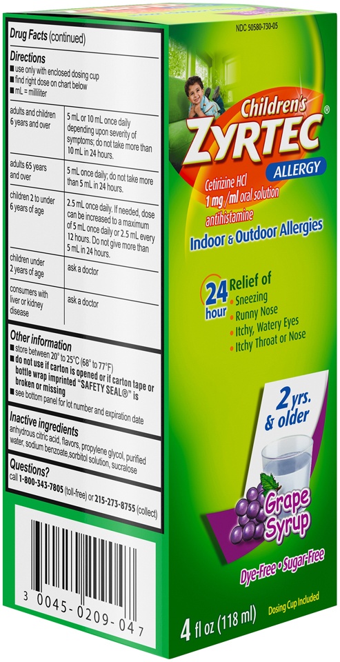 slide 3 of 6, Zyrtec Children's Children's ZYRTEC Allergy Syrup, Dye-Free, Sugar-Free Grape, 4 Fl. Oz, 4 fl oz