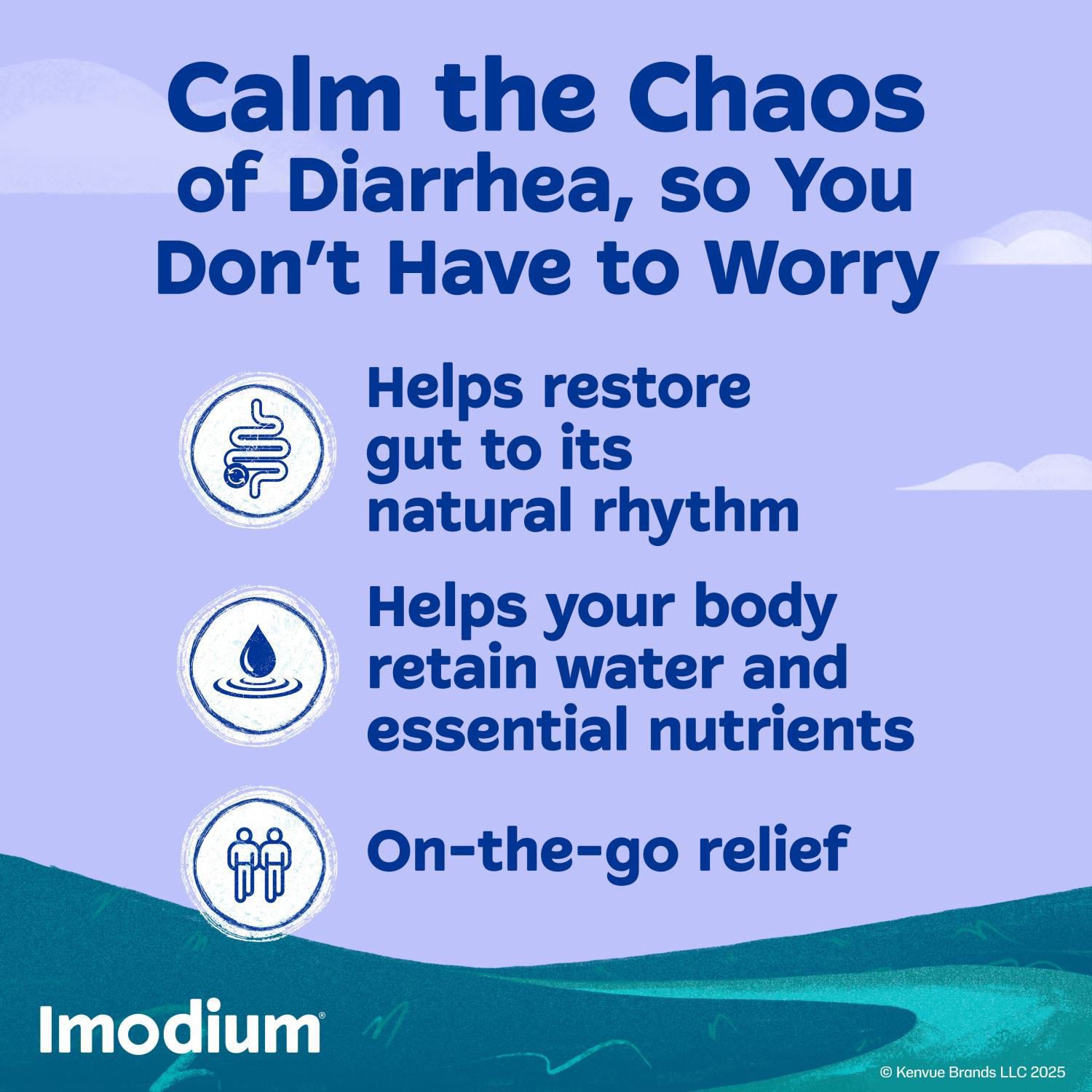 slide 3 of 5, Imodium Multi-Symptom Relief Anti-Diarrheal Medicine Caplets, 6 ct, 6 ct