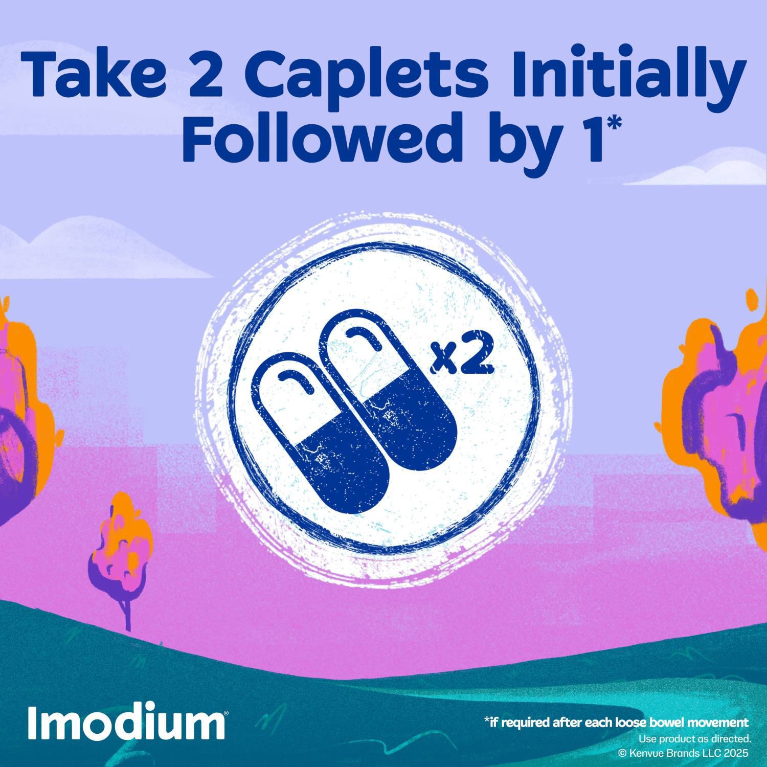slide 5 of 5, Imodium Multi-Symptom Relief Anti-Diarrheal Medicine Caplets, 6 ct, 6 ct