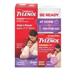 Tylenol Children's Tablets Grape Pain+Fever 24 ea
