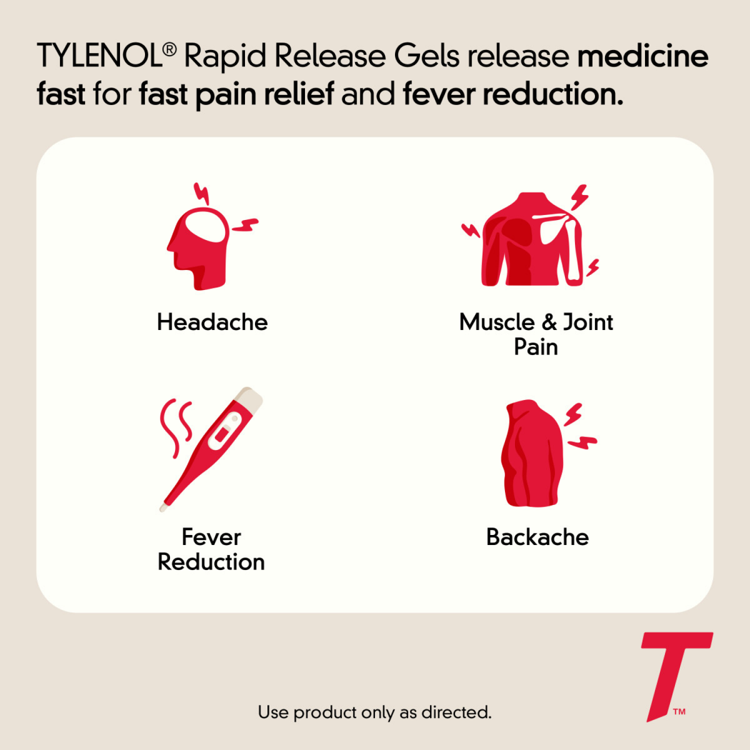slide 8 of 8, Tylenol Extra Strength Rapid Release Pain Reliever & Fever Reducer Gelcaps - Acetaminophen - 100ct, 100 ct