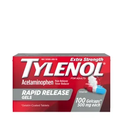 Tylenol Extra Strength Rapid Release Pain Reliever & Fever Reducer Gelcaps - Acetaminophen - 100ct