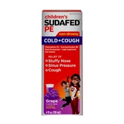 Sudafed Cough, Liquid, Grape